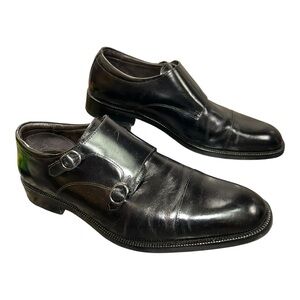 Studio Belvedere Frost Men’s Dress Black Leather Shoes Size 12 D Made in Brazil